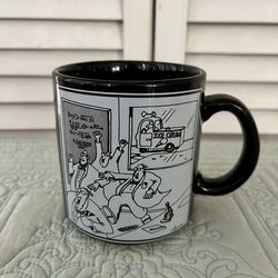Vintage 1982 The Far Side Gary Larson Coffee Mug Scientist Ice Cream Truck Cartoon