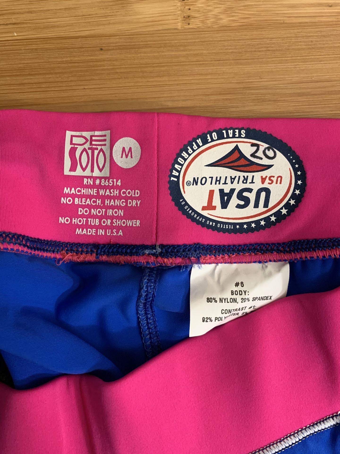 De Soto Sport Women’s Triathlon Top and Bottom Medium Never Worn
