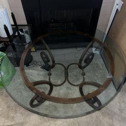 Glass Round Coffee Table 