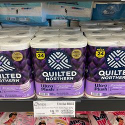 Quilted Northern Ultra Plush Toilet Paper 3-Ply 6 Mega Rolls 