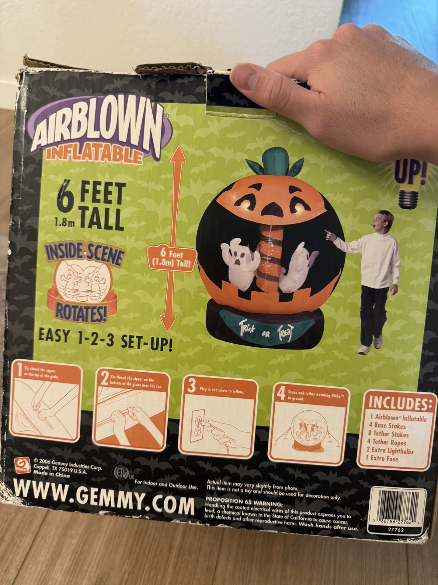 2006 Gemmy Inflatable Pumpkin Globe Carousel