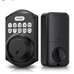 TEEHO TE001 Keyless Entry Door Lock with Keypad - Smart Deadbolt Lock for Front Door with 2 Keys - Auto Lock - Easy Installation - Matte Black