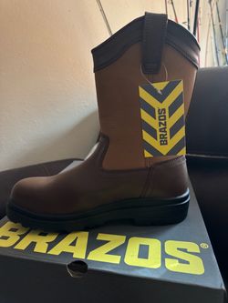 Brazos Work Boot – Brown Western Style