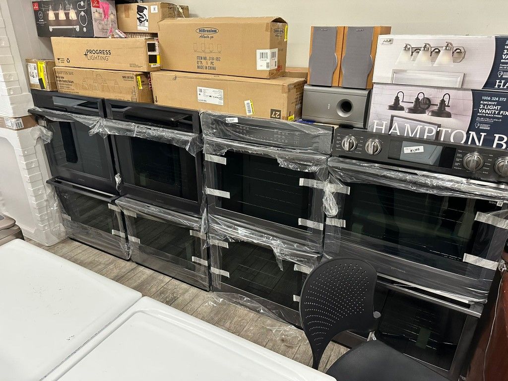Samsung black stainless steel double oven electric SALE