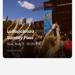 Lollapalooza Sunday Tickets 
