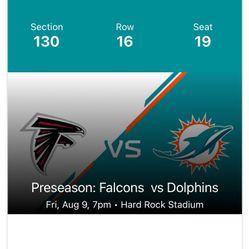 Dolphins Vs Falcons Preseason 2 Tickets 