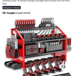 LBT Power Tool Organizer With Charging Station Heavy Duty Steel,6 Drilled Rig