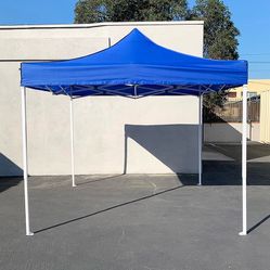 New in box $99 Heavy-Duty 10x10 FT Outdoor Ez Pop Up Canopy Party Tent Instant Shades w/ Carry Bag (White/Blue)