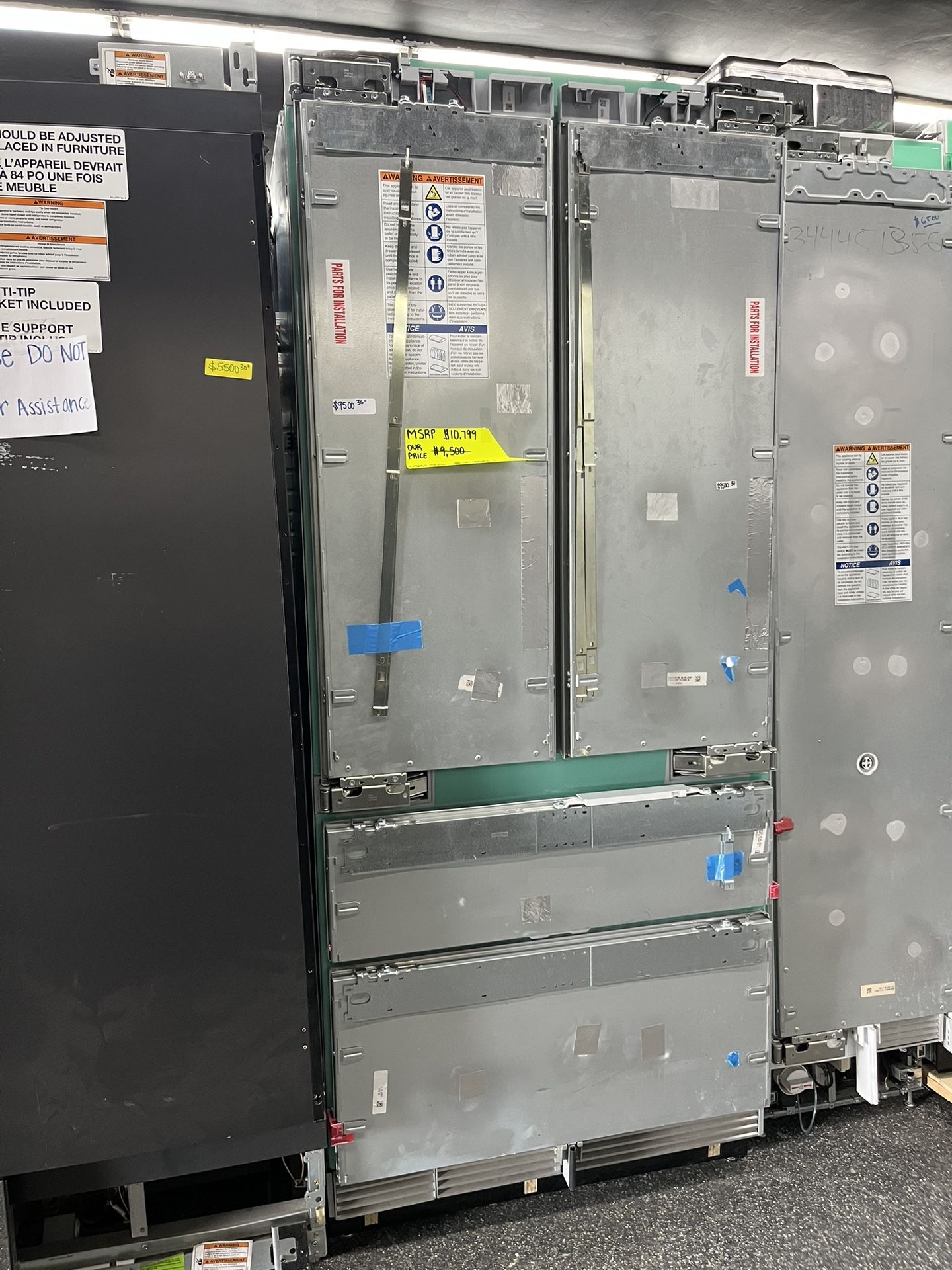 New Open Box Thermador 4 Door Built In 36” Fridge Panel Ready
