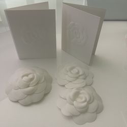 CHANEl - Receipt cards & Camilia Flowers