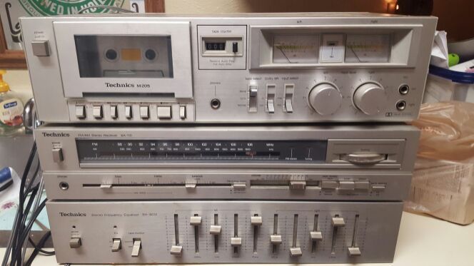 Technics m205 , technics sa-110 receiver, technics sh-8010 equalizer!!!