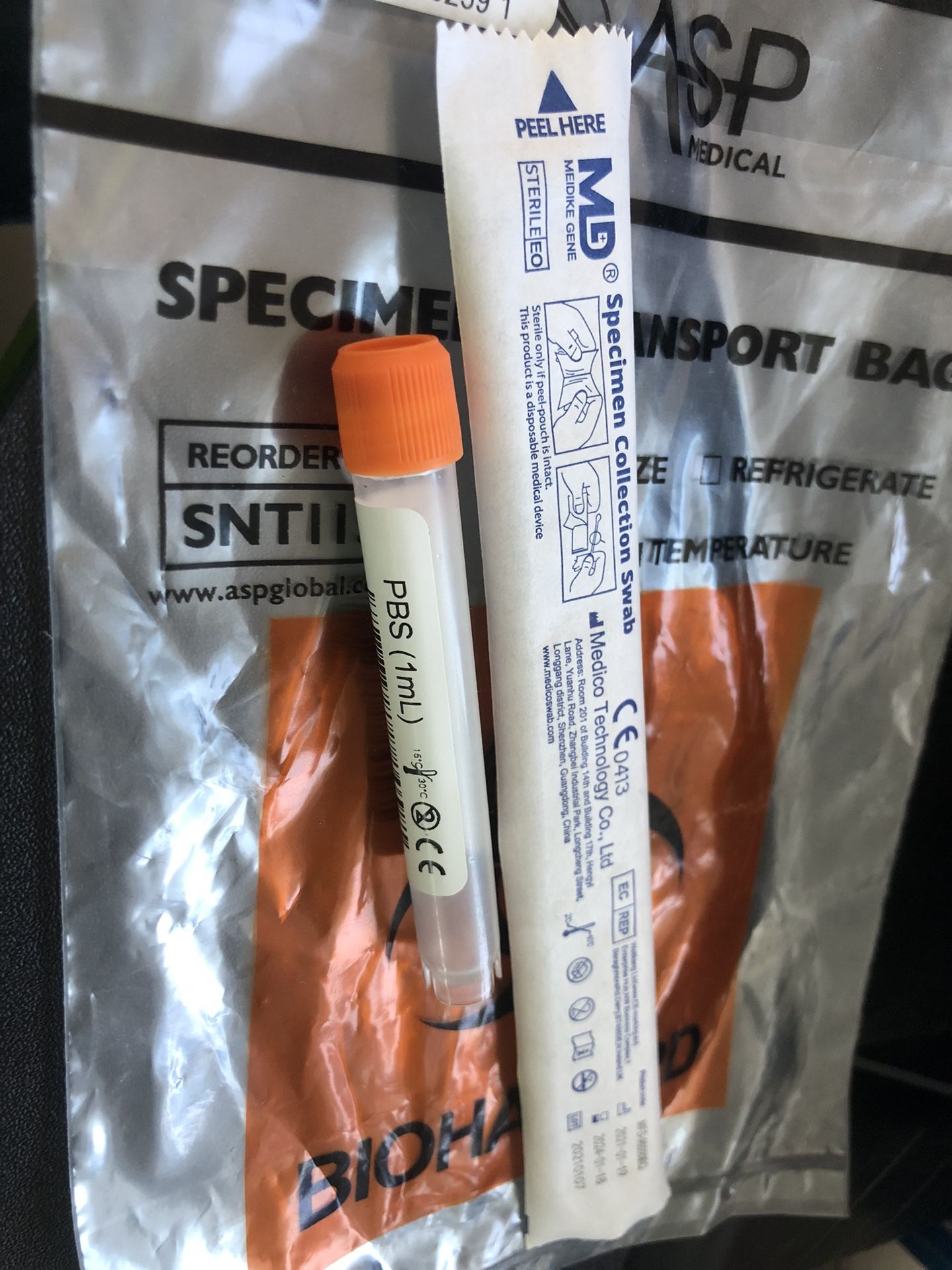 Specimen Collection Swabs with Transport Tube | Sealed | 400–500 Units | Bundle Pricing Available