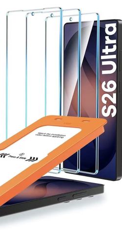 3-Pack for Samsung Galaxy S26 Ultra Screen Protector Tempered Glass, 9H Glass for S26 Ultra Screen Protector 5G, [Fast Alignment Tool] [Bubble Free] [