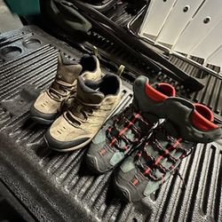 Two pairs  Hiking  Boots