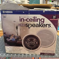 Yamaha NS-IW480C 8” 3-Way In-Ceiling Speakers Pair NEW Open Box 120W Flush Mount