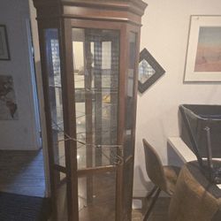 Corner Style Mirrored Glass Shelves With Lighting 