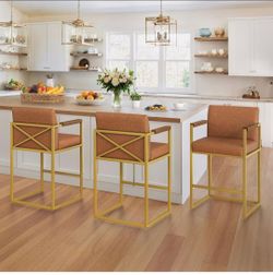 Set of 3 bar Stools for kitchen island. Assembled