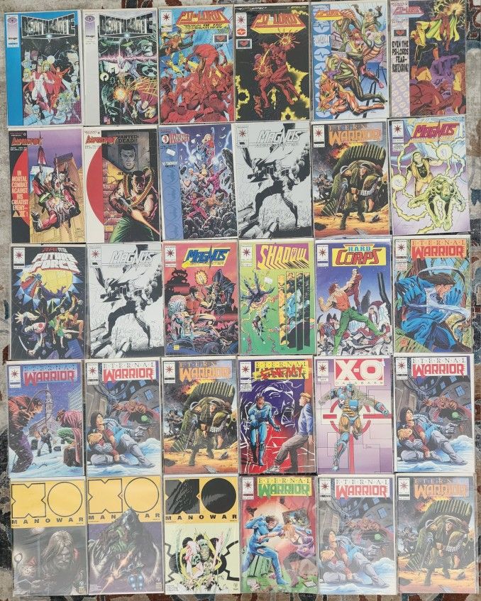 Box Full Of Valliant Comics. 50 Valliant Comic Books