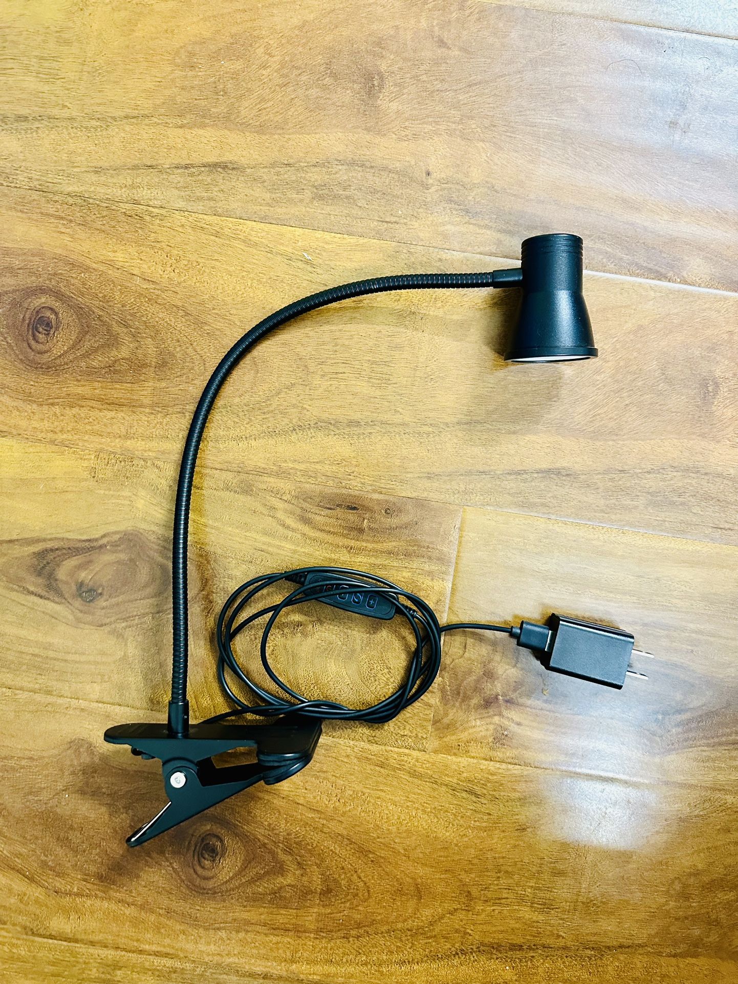 LED Lamp with Clip On Light for Office Home Desk Bedside Reading Black Color New condition 