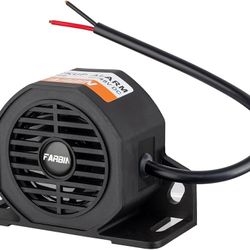 Back up, warning alarm for work truck installed