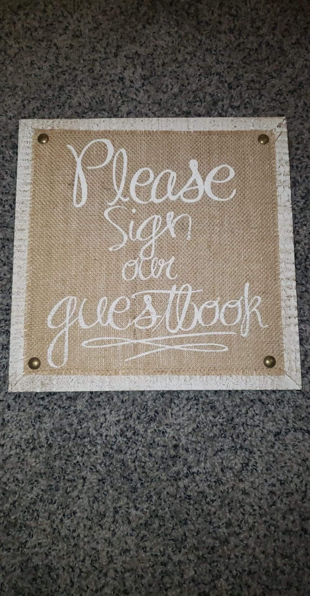 Guest book sign