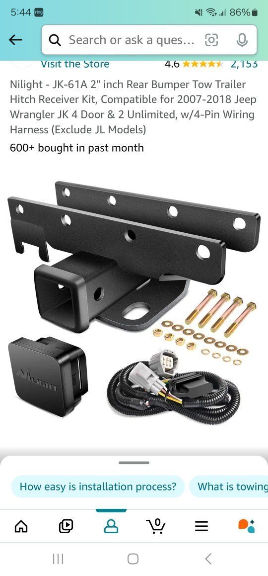 Jeep Wrangler Trailer Hitch