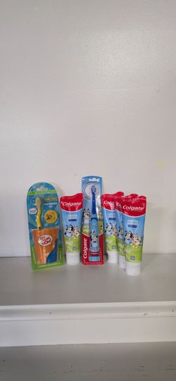 ​Kids Dental Care Bundle Bluey & Sesame Street (6 Pieces - Brand New)