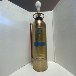 Vintage ALFCO 3S1 Brass Soda Acid Fire Extinguisher Custom Lamp Boston MA 1900s