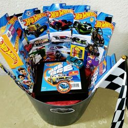Hot Wheels Gift Basket. ( Pick Up In Modesto.)
