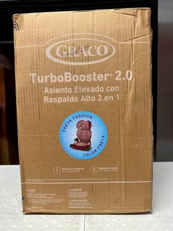 Open Box Graco TurboBooster 2.0 Highback Booster Car Seat, 2-in-1 Convertible, Freya