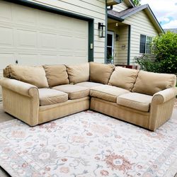 Professionally Cleaned Microfiber Sectional