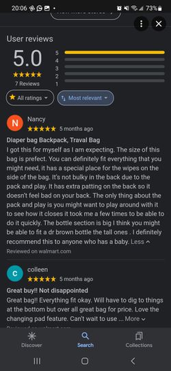 Diaper Bag Backpack - Diaper Bag with Changing Station, Waterproof Baby Bag Self-Folding Crib, Blackout Cloth, Travel Mat, Large Capacity Travel Baby  Thumbnail