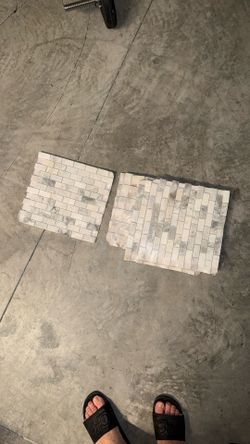 6 Pieces Carrara Classique Brick 12 in. x 12 in. x 0.31 in. Honed Marble Mesh-Mounted Mosaic Tile