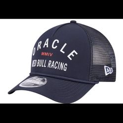 Oracle Red Bull Nascar Racing Cap New Era 9FORTY Trucker Hat Navy Snapback NEW