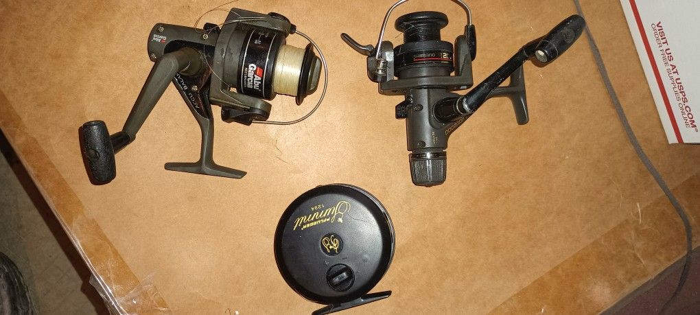 Vintage Lot Of 3 Quality Fully Functional Fishing Reels