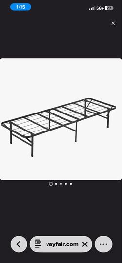 FREE foldable metal twin bed frame and side cabinet
