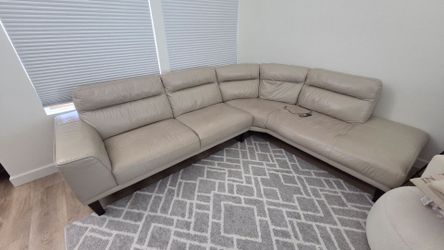 L-Shaped Sofa Faux Leather