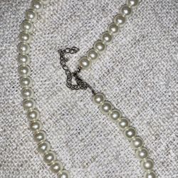 Necklace Beige Fresh Water Medium Real Pearls