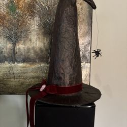 Paper Mache Witch Hat - Halloween Decor 