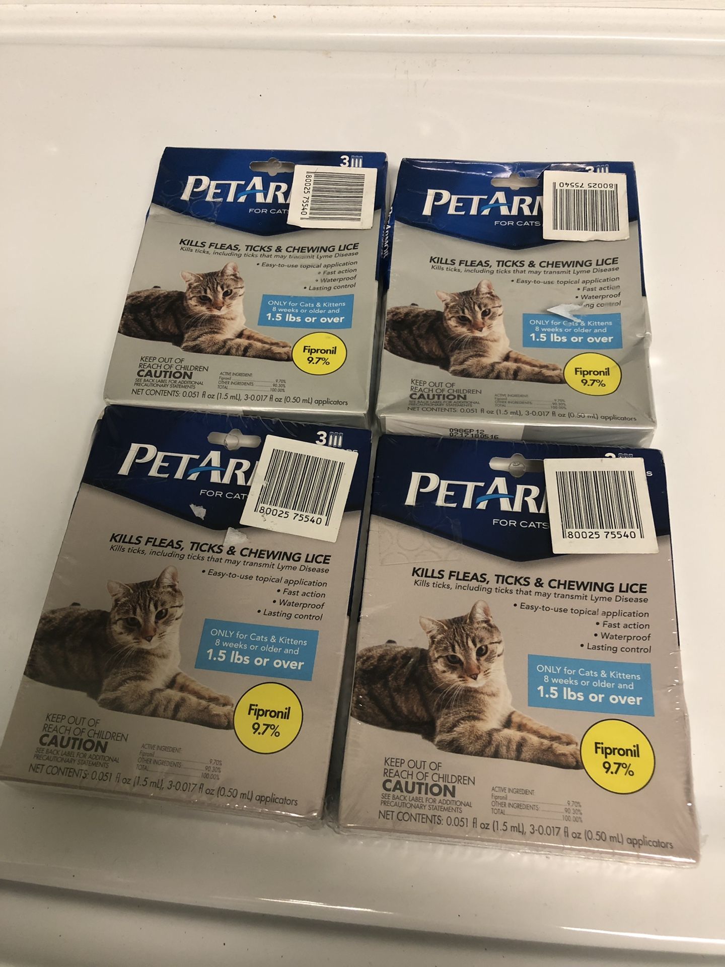 Pet Armor (Flea/Tick treatment for cats) 4 boxes