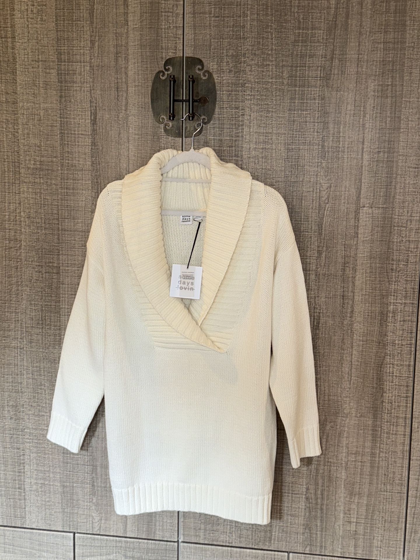 Somedays Lovin' Infinite Skies Cream Sweater Dress