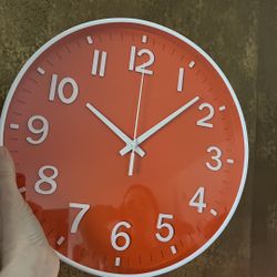 Brand New Orange Retro Style Clock