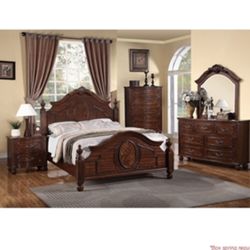 Gorgeous Queen size Complete Bedroom Set. Mattress Sold Separately 