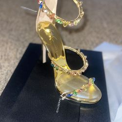 Gold Giuseppe Stiletto Heels ( SIZE8)