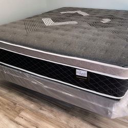 King Size Oasis Thermal Comfort Europillow Top 12inch Mattress And Boxspring 