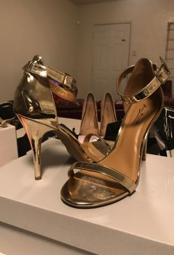 Gold high heel