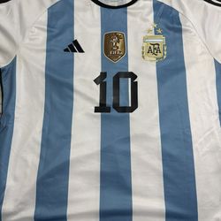 adidas Argentina Lionel Messi #10 World Cup 2022 Jersey XL Blue White