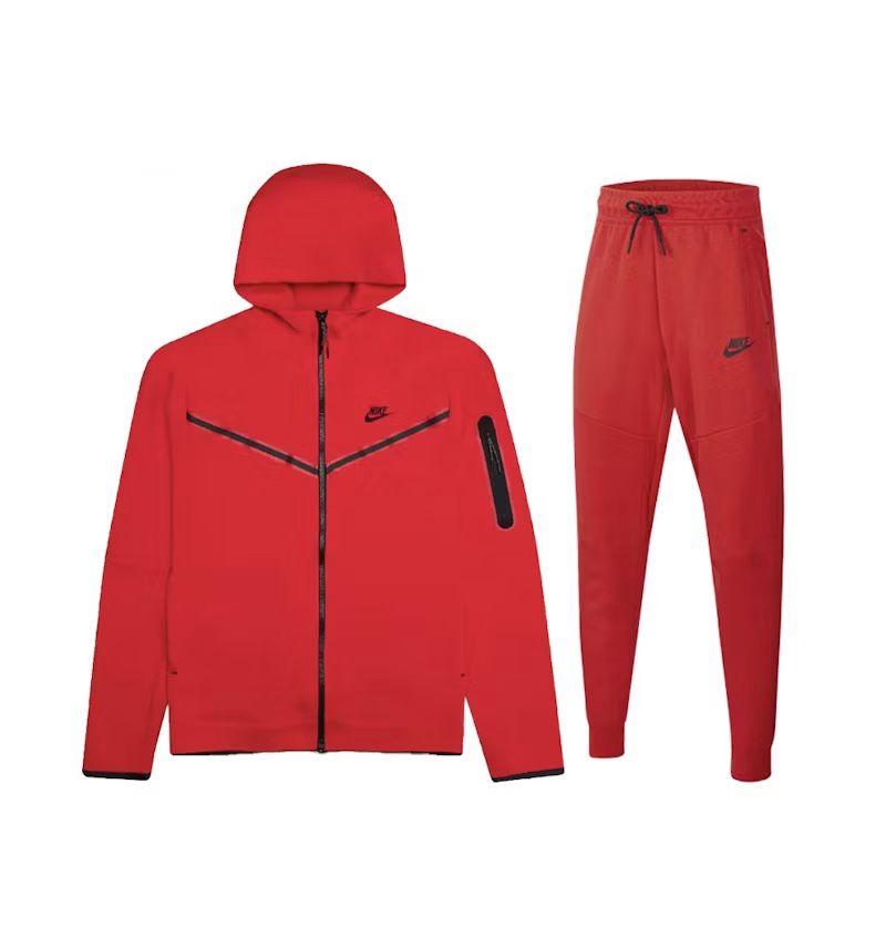Red Nike Tech Fleece Set