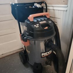 RIDGID 16 Gal. 6.5 HP Stainless Steel Wet/Dry Vac with Cart