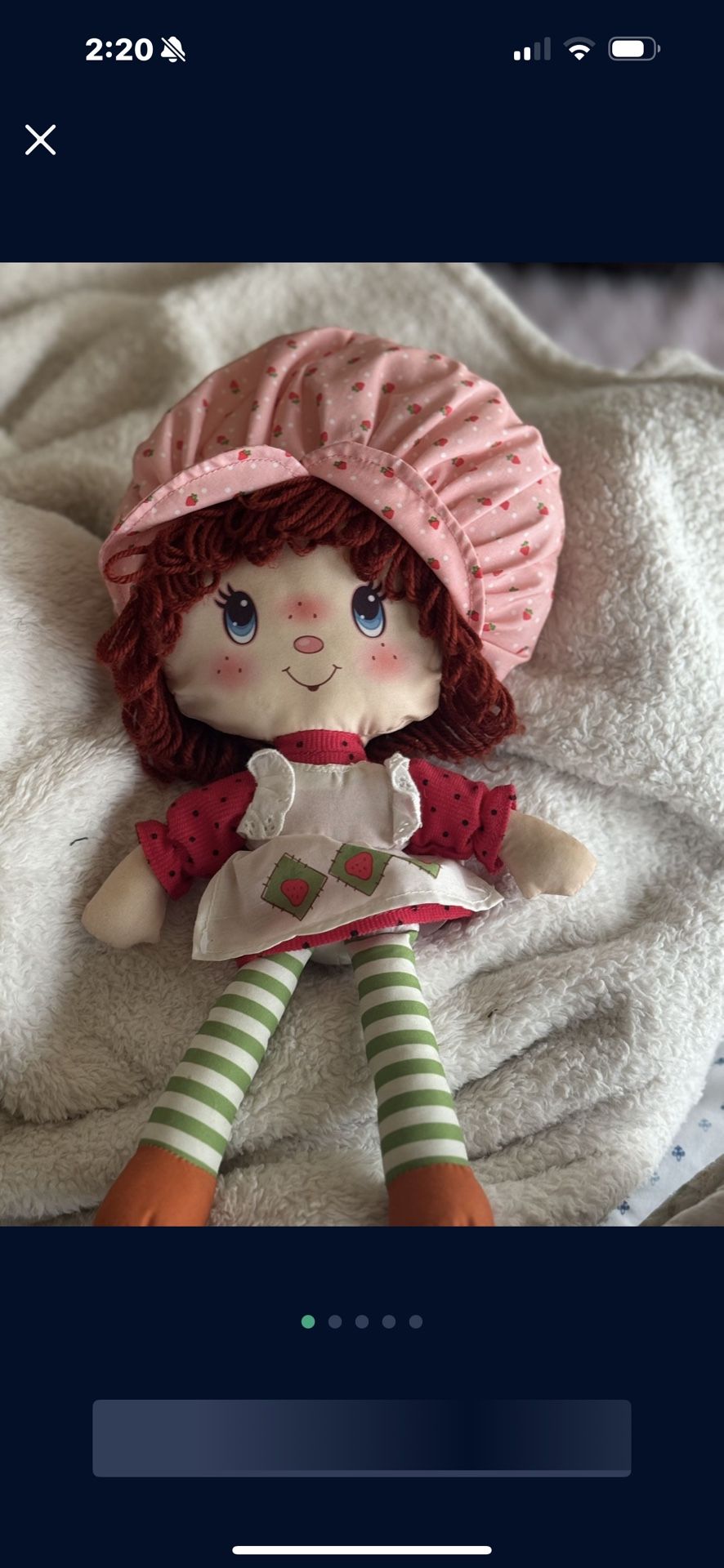 Strawberry Shortcake Scented Vintage Doll